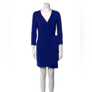 Diane von Furstenberg Blue Wrap Dress Size 6